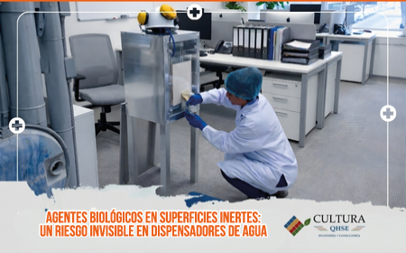 Evaluación microbiológica de superficies inertes en dispensadores de agua